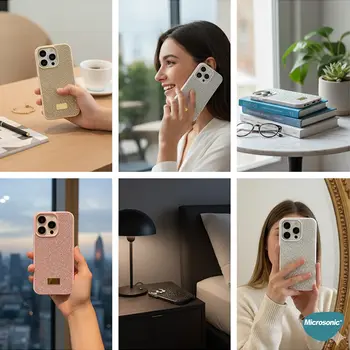 Microsonic Apple iPhone 17 Kılıf Cosmic Shine Beyaz