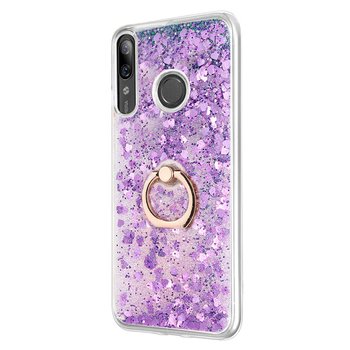 Microsonic Huawei P smart Z Kılıf Glitter Liquid Holder Mor