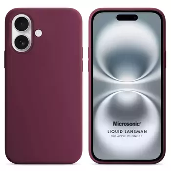 Microsonic Apple iPhone 17 Kılıf Liquid Lansman Silikon Bordo
