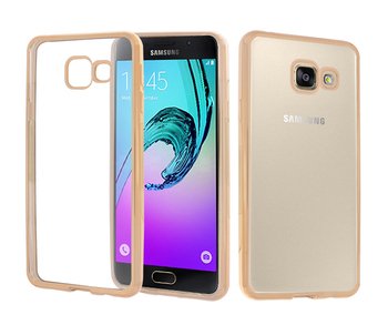 CaseUp Samsung Galaxy A5 2016 Lazer Kesim Silikon Kılıf Gold