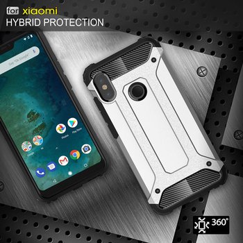 CaseUp Xiaomi Mi A2 Lite Kılıf Tank Gümüş