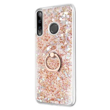 Microsonic Huawei Honor 9X Kılıf Glitter Liquid Holder Gold