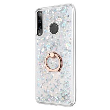 Microsonic Huawei Honor 9X Kılıf Glitter Liquid Holder Gümüş