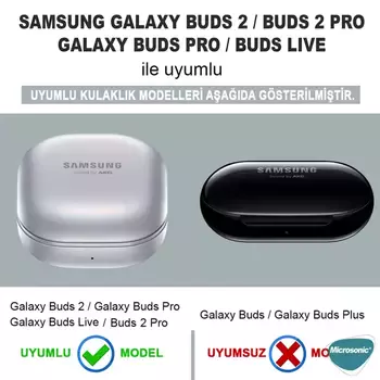 Microsonic Samsung Galaxy Buds 2 Kılıf Cartoon Figürlü Silikon Elma Yeşil