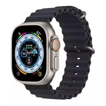 Microsonic Apple Watch Series 8 45mm Kordon Ocean Band Lacivert