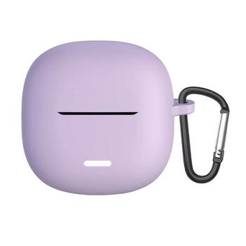 Microsonic Xiaomi Redmi Buds 8 Lite Kılıf Askılı Mat Silikon Lila