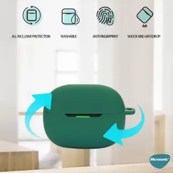 Microsonic Xiaomi Redmi Buds 8 Lite Kılıf Askılı Mat Silikon Lila