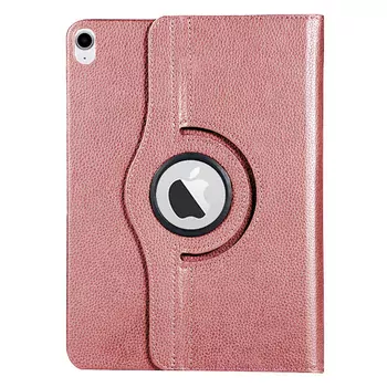 Microsonic Apple iPad Air 13 2025 Kılıf (A3268-A3269) 360 Rotating Stand Deri Rose Gold