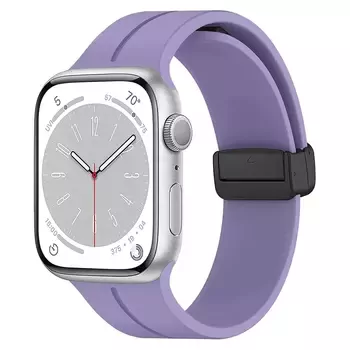 Microsonic Apple Watch Series 8 45mm Kordon Ribbon Line Lila