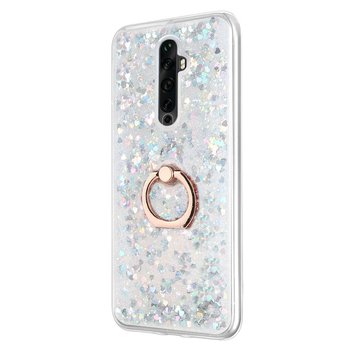 Microsonic Oppo Reno 2Z Kılıf Glitter Liquid Holder Gümüş