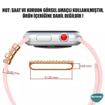 Microsonic Apple Watch 5 44mm Kordon Aksesuarı Heart Charm