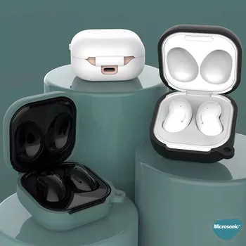 Microsonic Samsung Galaxy Buds Core Kılıf Askılı Mat Silikon Kırmızı