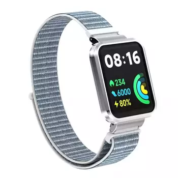 Microsonic Xiaomi Poco Watch Hasırlı Kordon Woven Sport Loop Beyaz