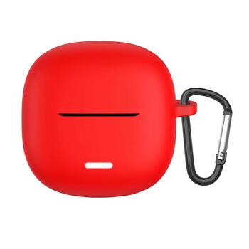 Microsonic Xiaomi Redmi Buds 8 Lite Kılıf Askılı Mat Silikon Kırmızı