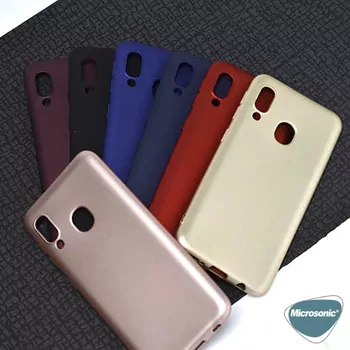 Microsonic Matte Silicone Samsung Galaxy M10s Kılıf Siyah