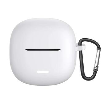 Microsonic Xiaomi Redmi Buds 8 Lite Kılıf Askılı Mat Silikon Beyaz