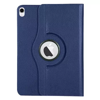 Microsonic Apple iPad Air 13 2025 Kılıf (A3268-A3269) 360 Rotating Stand Deri Lacivert