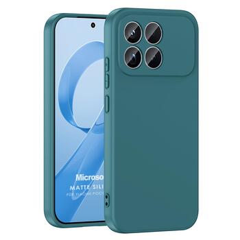 Microsonic Xiaomi Poco F8 Pro Kılıf Groovy Soft Koyu Yeşil