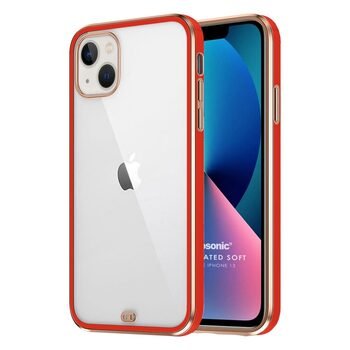 Microsonic Apple iPhone 13 Kılıf Laser Plated Soft Kırmızı