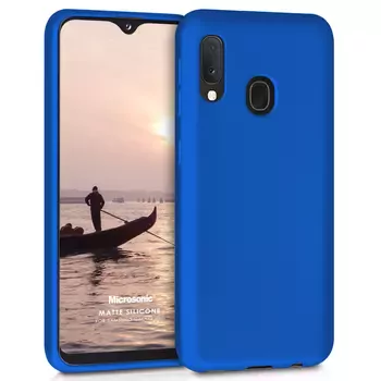 Microsonic Matte Silicone Samsung Galaxy M10s Kılıf Mavi