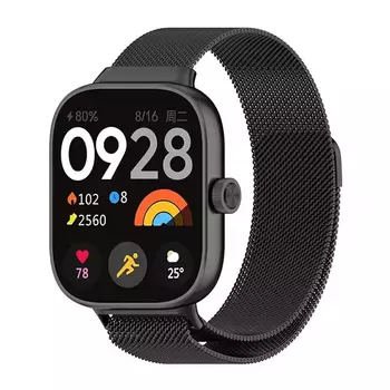 Microsonic Xiaomi Redmi Watch 4 Milanese Loop Kordon Siyah