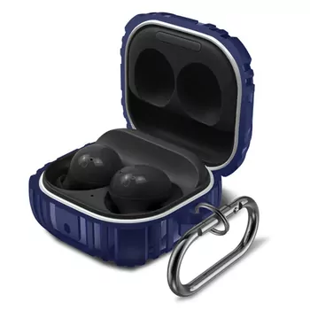 Microsonic Samsung Galaxy Buds Core Kılıf Military Darbe Emici + Askılık Lacivert