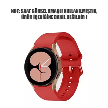 Microsonic Samsung Galaxy Watch FE Kordon Solid Silicone Band Kırmızı