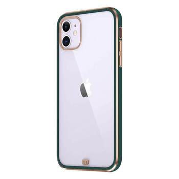 Microsonic Apple iPhone 12 Pro Max Kılıf Laser Plated Soft Koyu Yeşil