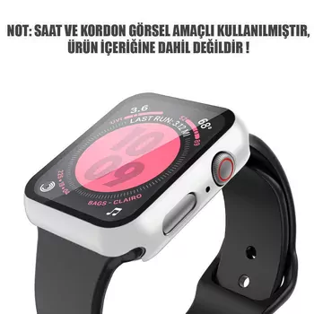 Microsonic Apple Watch Series 7 45mm Kılıf Matte Premium Slim WatchBand Beyaz