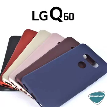 Microsonic Matte Silicone LG Q60 Kılıf Mor