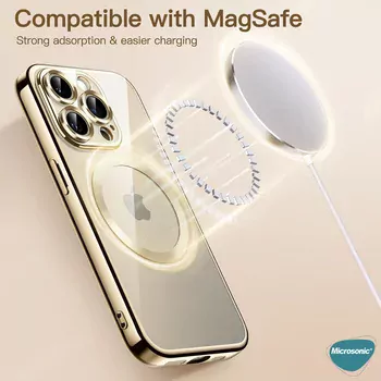 Microsonic Samsung Galaxy S23 FE Kılıf MagSafe Luxury Electroplate Mavi