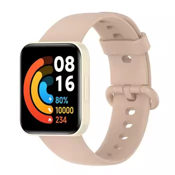 Microsonic Xiaomi Poco Watch Kordon, Silicone Sport Band Rose Gold