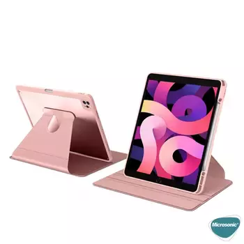 Microsonic Apple iPad Pro 12.9'' 2021 5. Nesil Kılıf (A2378-A2461-A2379-A2462) Regal Folio Pembe