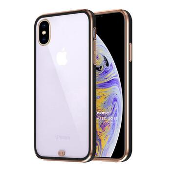 Microsonic Apple iPhone XS Max Kılıf Laser Plated Soft Siyah