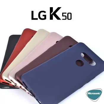 Microsonic Matte Silicone LG K50 Kılıf Kırmızı