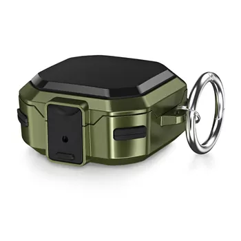 Microsonic Samsung Galaxy Buds Core Kılıf Darbeye Dayanıklı Sert Koruyucu + Askılık Asker Yeşili