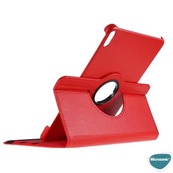 Microsonic Lenovo Tab M11 Kılıf 360 Rotating Stand Deri Lacivert