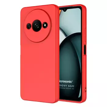 Microsonic Xiaomi Redmi A3 Kılıf Groovy Soft Kırmızı