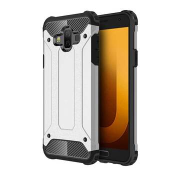 Caseup Samsung Galaxy J7 Duo Kılıf Tank Gümüş