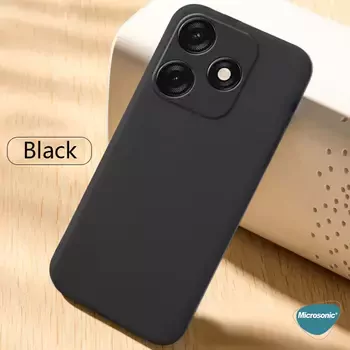 Microsonic Matte Silicone TECNO Spark 10C Kılıf Siyah