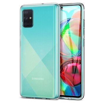 Microsonic Samsung Galaxy A71 Kılıf Transparent Soft Beyaz