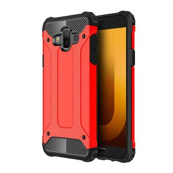 Caseup Samsung Galaxy J7 Duo Kılıf Tank Kırmızı