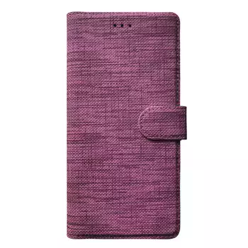 Microsonic Apple iPhone 15 Kılıf Fabric Book Wallet Mor