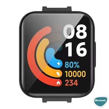 Microsonic Xiaomi Poco Watch Kılıf 360 Full Round Soft Silicone Siyah