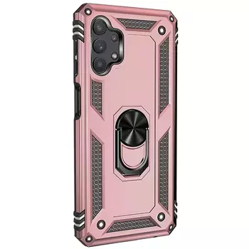 Microsonic Samsung Galaxy A32 5G Kılıf Military Ring Holder Rose Gold