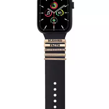 Microsonic Apple Watch 4 44mm Kordon Aksesuarı Blessed Faith Charm Gold