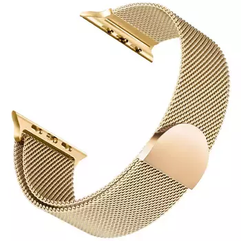 Microsonic Apple Watch SE 3 40mm Kordon Luxe Metal Twist Gold