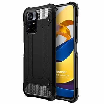 Microsonic Xiaomi Redmi Note 11T Kılıf Rugged Armor Siyah