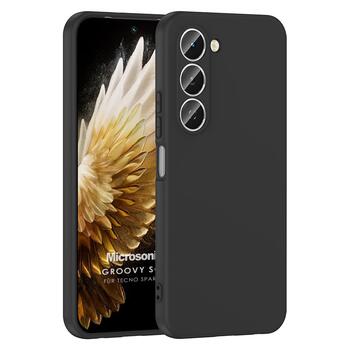 Microsonic TECNO Spark 40 Pro Kılıf Groovy Soft Siyah