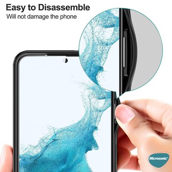 Microsonic Samsung Galaxy S22 Plus Kılıf Frosted Frame Koyu Yeşil